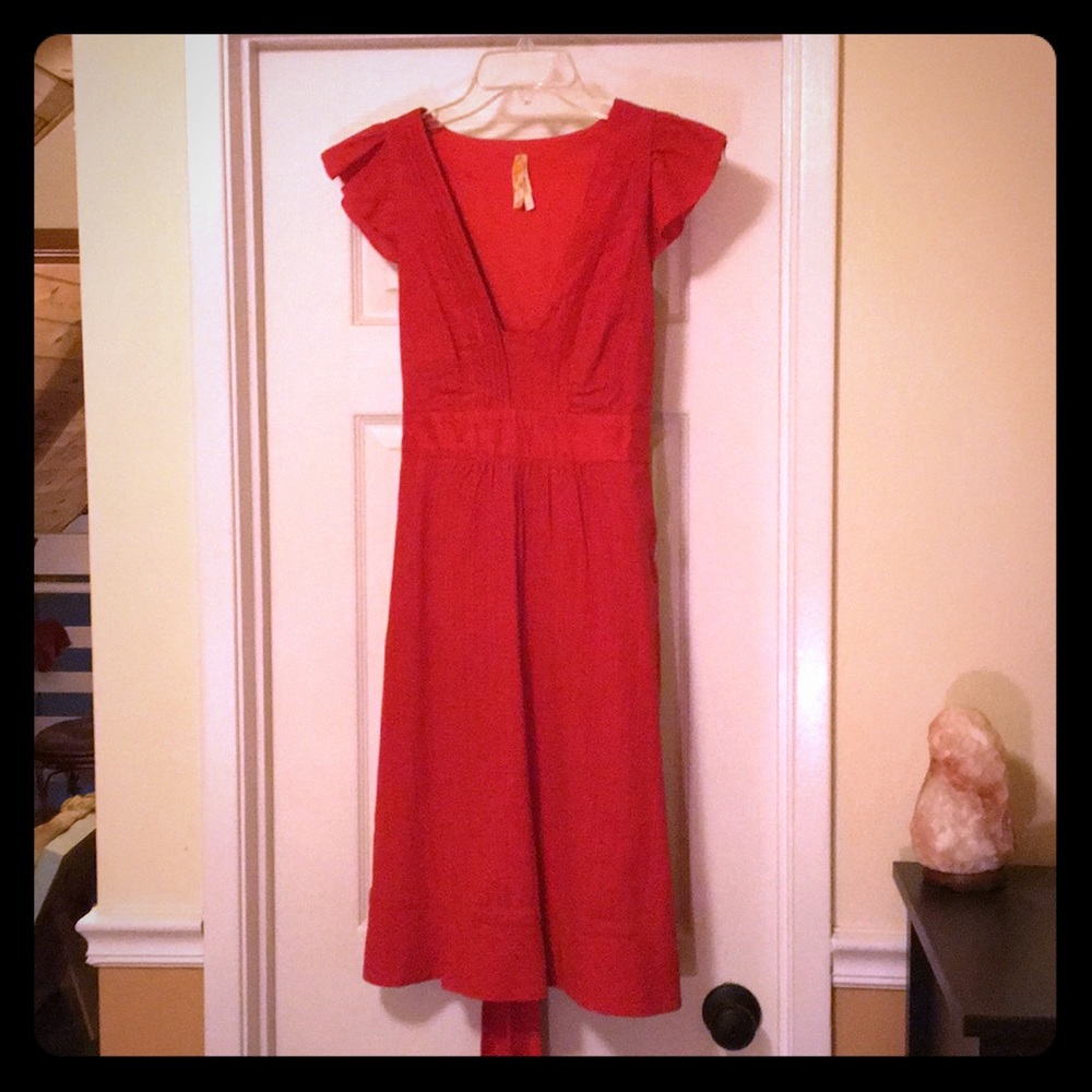 Maeve burnt orange dress. Anthropologie. Size 6.